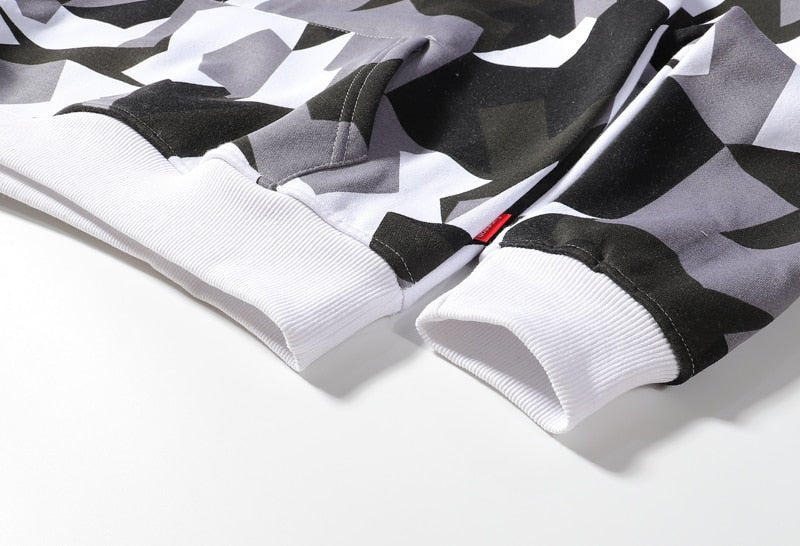 Camouflage Hooded Sweatshirts Fashion Mens Streetwear Hip Hop Skateboard Fleece Hoodies  Autumn Casual Camo